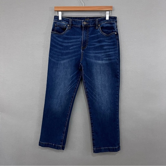 Kut From The Kloth High Rise Crop Straight Leg Jeans - Picture 1 of 13